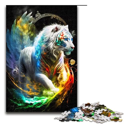 Puzzle für Erwachsene mit 1000 Teilen, Feuergitarre, lustiges Familienpuzzle mit passendem Poster und Quizblatt, 1000 Teile von ouynngjing