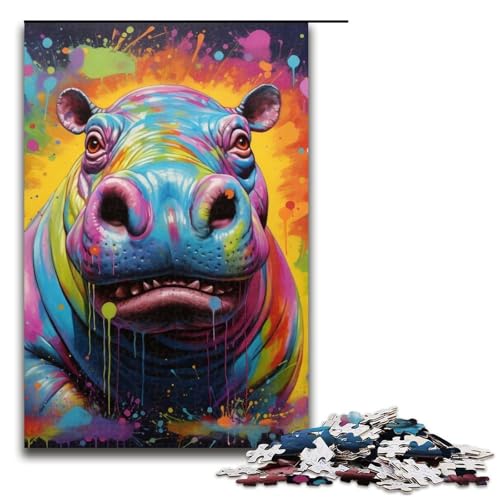 Puzzle für Erwachsene mit 1000 Teilen, Tierpanda, lustiges Familienpuzzle mit passendem Poster und Quizblatt, 1000 Teile von ouynngjing