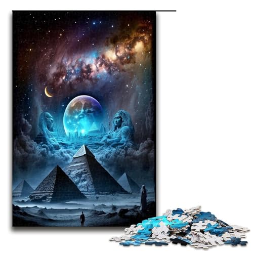 Puzzle für Erwachsene mit 1000 Teilen seltsame Landschaft lustiges Familienpuzzle mit passendem Poster und Quizblatt 1000 Teile (75 x 50 cm) von ouynngjing