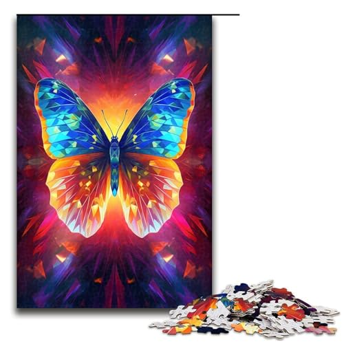 Puzzle für Erwachsene mit Schmetterlingsillustration 1000 Teile Holzpuzzle für Erwachsene und Kinder ab 12 Jahren 1000 Teile (75 x 50 cm) von ouynngjing
