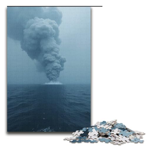 Puzzle für Erwachsene riesiges Rauchmeer 1000-teiliges Holzpuzzle für Kinder ab 12 Jahren Lernspielzeug 1000 Teile (38 x 26 cm) von ouynngjing