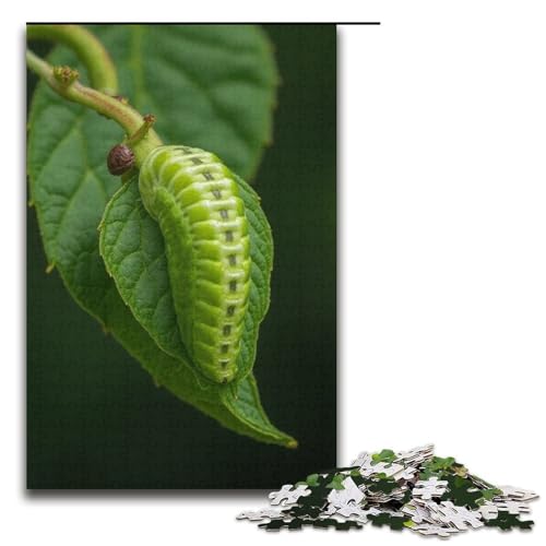 Puzzle für Erwachsene schlafende Seidenraupe Maulbeere 1000 Teile Holzpuzzle für Kinder ab 12 Jahren Heimdekoration 1000 Teile (38 x 26 cm) von ouynngjing