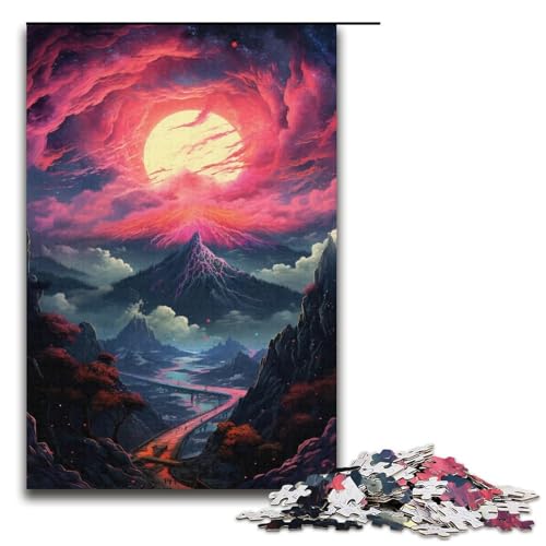 Puzzle für Erwachsene schöne Landschaft 1000 Teile Holzpuzzle für Kinder ab 12 Jahren Lernspielzeug 1000 Teile (38 x 26 cm) von ouynngjing