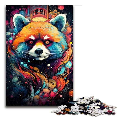 Puzzle für Erwachsene schöner Waschbär 1000teiliges Holzpuzzle für Erwachsene und Kinder ab 12 Jahren 1000 Teile (75 x 50 cm) von ouynngjing