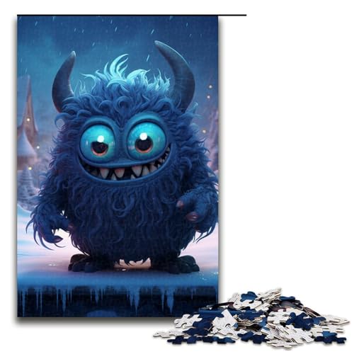 Puzzle für Erwachsene süßes Monsterbaby 1000teiliges Holzpuzzle für Familienspiele 1000 Teile (75 x 50 cm) von ouynngjing