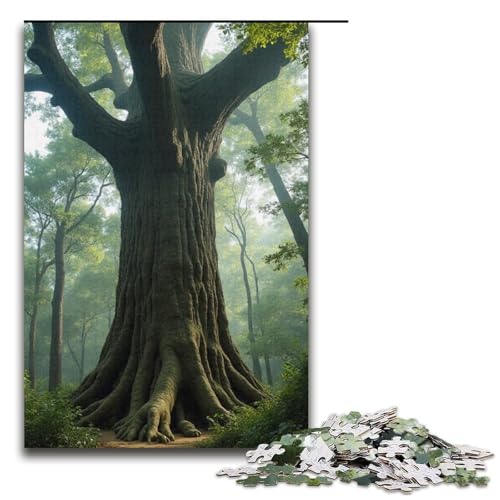 Puzzle für Erwachsene uralte Bäume hoch aufragend 1000-teiliges Holzpuzzle für Familienspiele 1000 Teile (38 x 26 cm) von ouynngjing