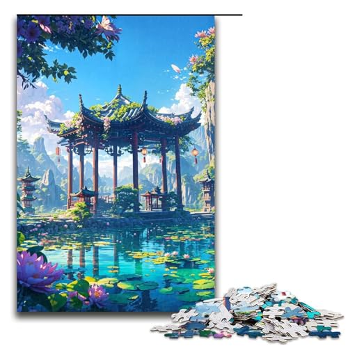 Puzzle für Erwachsene versteckter Schrein 1000 Teile Holzpuzzle für Kinder ab 12 Jahren Lernspielzeug 1000 Teile (75 x 50 cm) von ouynngjing