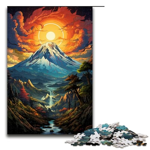 Puzzle für Erwachsene wunderschöne Fantasielandschaft 1000teiliges Holzpuzzle für Familienspiele 1000 Teile (75 x 50 cm) von ouynngjing