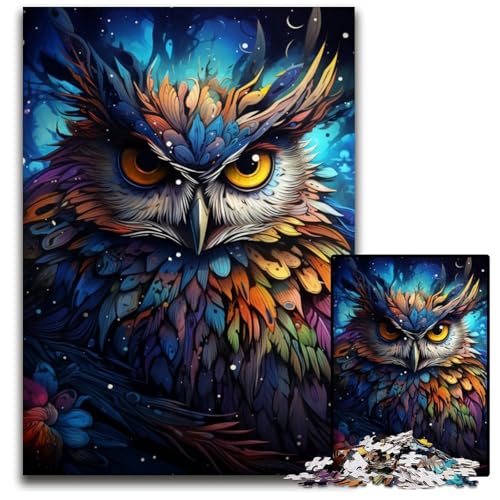 Puzzle mit 1000 Teilen für Erwachsene zum Malen und Ausmalen Eulen-Puzzle Geburtstage Feiertage am besten für Weihnachten 1000 Teile (38x26cm) von ouynngjing