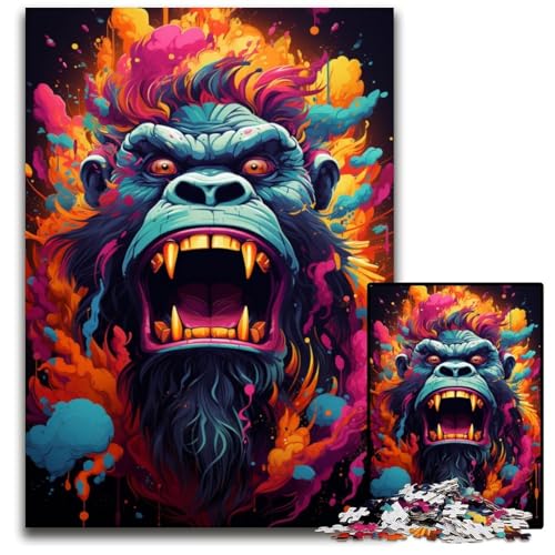 Puzzle mit 1000 Teilen für Erwachsene zum Malen und Ausmalen Orang-Utan-Puzzle Geburtstage Feiertage am besten für Weihnachten 1000 Teile (38x26cm) von ouynngjing