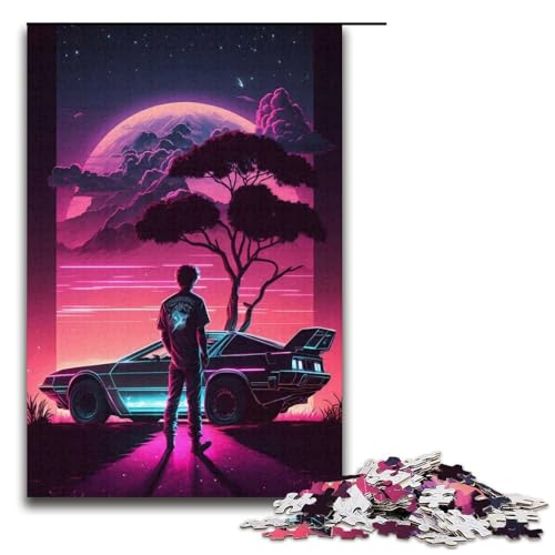 Puzzles 1000 Teile für Erwachsene Puzzles für Erwachsene 1000 Teile Puzzle Lernspiele Autos Neon Bunt von ouynngjing