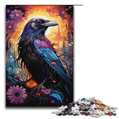 Puzzles 1000 Teile für Erwachsene Puzzles für Erwachsene 1000-Teile-Puzzle Lernspiele - Bunte Fantasiekrähe von ouynngjing