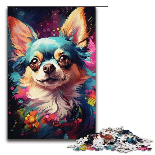 Puzzles 1000 Teile für Erwachsene Puzzles für Erwachsene 1000-Teile-Puzzle Lernspiele - Bunte Zeichnung eines Chihuahua-Hundes Puzzles 1000 Teile für Erwachsene Puzzles für Erwachsene 1000-Teile-Puzzle Lernspiele - Bunte Zeichnung eines Chihuahua-Hundes von ouynngjing