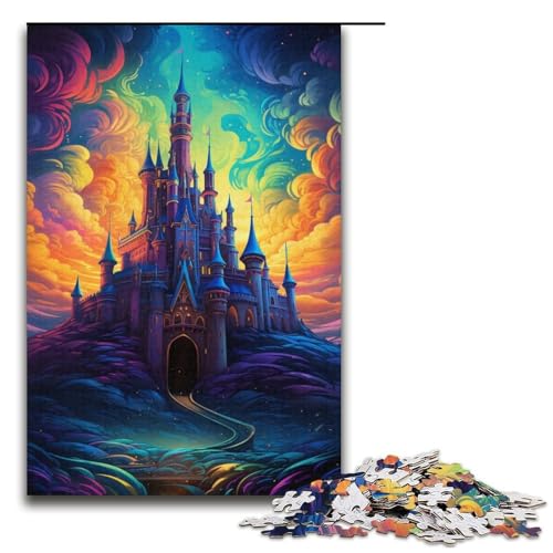Puzzles 1000 Teile für Erwachsene Puzzles für Erwachsene 1000-Teile-Puzzle Lernspiele - EIN großes Schloss über der Stadt von ouynngjing