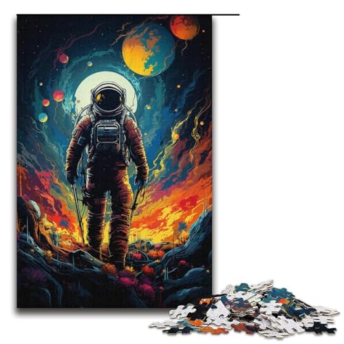 Puzzles 1000 Teile für Erwachsene Puzzles für Erwachsene 1000-teiliges Puzzle Lernspiele - Astronaut Reist im Weltraum von ouynngjing