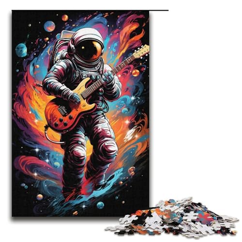 Puzzles 1000 Teile für Erwachsene Puzzles für Erwachsene 1000-teiliges Puzzle Lernspiele - Astronaut spielt Gitarre von ouynngjing