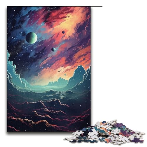 Puzzles 1000 Teile für Erwachsene Puzzles für Erwachsene 1000-teiliges Puzzle Lernspiele - Bunte psychedelische Planetenlandschaft Puzzles 1000 Teile für Erwachsene Puzzles für Erwachsene 1000-teiliges Puzzle Lernspiele - Bunte psychedelische Planetenlandschaft von ouynngjing
