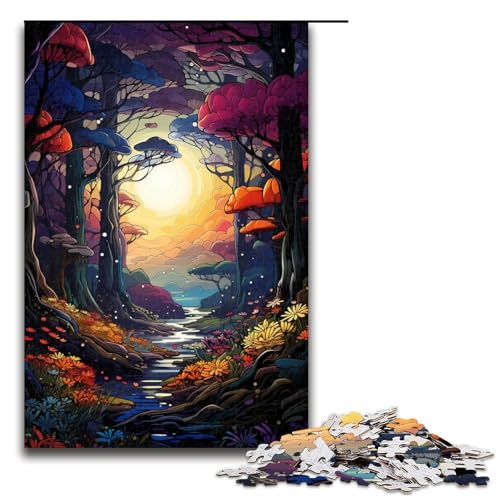 Puzzles 1000 Teile für Erwachsene Puzzles für Erwachsene 1000-teiliges Puzzle Lernspiele - Bunter Psychedelischer Fantasieweltwald Puzzles 1000 Teile für Erwachsene Puzzles für Erwachsene 1000-teiliges Puzzle Lernspiele - Bunter Psychedelischer Fantasieweltwald von ouynngjing