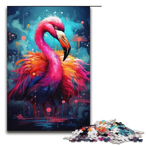 Puzzles 1000 Teile für Erwachsene Puzzles für Erwachsene 1000-teiliges Puzzle Lernspiele - Bunter Psychedelischer Flamingo Puzzles 1000 Teile für Erwachsene Puzzles für Erwachsene 1000-teiliges Puzzle Lernspiele - Bunter Psychedelischer Flamingo von ouynngjing