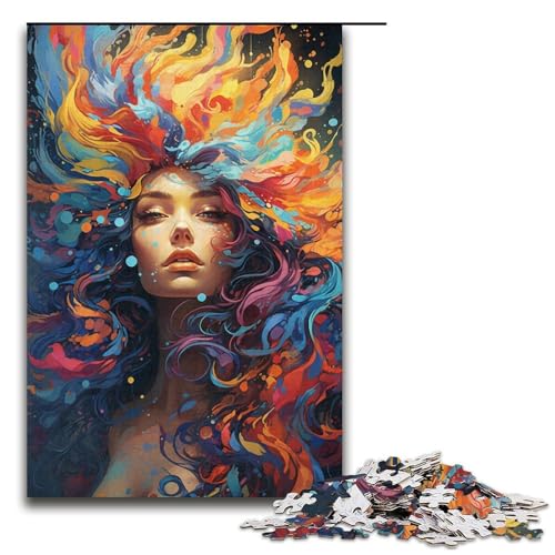 Puzzles 1000 Teile für Erwachsene Puzzles für Erwachsene 1000-teiliges Puzzle Lernspiele - Buntes psychedelisches Fantasy-Mädchen Puzzles 1000 Teile für Erwachsene Puzzles für Erwachsene 1000-teiliges Puzzle Lernspiele - Buntes psychedelisches Fantasy-Mädchen von ouynngjing
