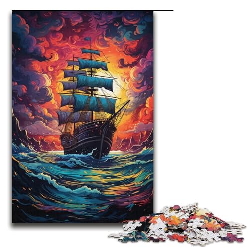 Puzzles 1000 Teile für Erwachsene Puzzles für Erwachsene 1000-teiliges Puzzle Lernspiele - Buntes psychedelisches Piratenschiff Puzzles 1000 Teile für Erwachsene Puzzles für Erwachsene 1000-teiliges Puzzle Lernspiele - Buntes psychedelisches Piratenschiff von ouynngjing