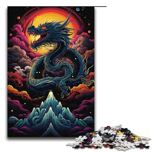 Puzzles 1000 Teile für Erwachsene Puzzles für Erwachsene 1000-teiliges Puzzle Lernspiele-Chinesischer Drache von ouynngjing