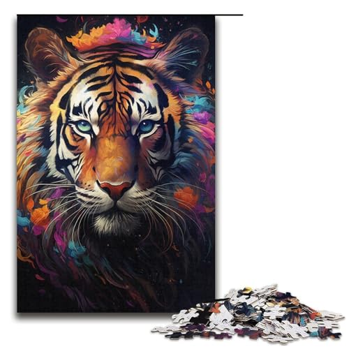 Puzzles 1000 Teile für Erwachsene Puzzles für Erwachsene 1000-teiliges Puzzle Lernspiele - Wütender bunter Tiger Puzzles 1000 Teile für Erwachsene Puzzles für Erwachsene 1000-teiliges Puzzle Lernspiele - Wütender bunter Tiger von ouynngjing