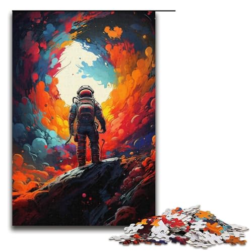 Puzzles 1000 Teile für Erwachsene Puzzles für Erwachsene 1000teiliges Puzzle Lernspiele Astronaut im Farbraum von ouynngjing