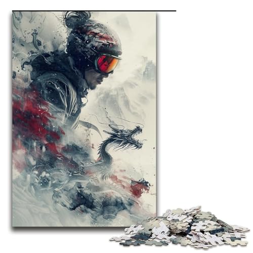 Puzzles für Erwachsene, 1000 Teile, Snowboard-Puzzle, Lernspiele für Zuhause, DIY-Spielzeug, tolles Geschenk für Spiele, 1000 Teile von ouynngjing