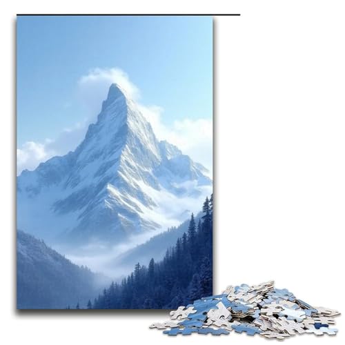 Schneeberg-Puzzle mit 1000 Teilen für Erwachsene Puzzle zum Verschenken geeignet für Teenager ab 14 Jahren 1000 Teile (75 x 50 cm) von ouynngjing