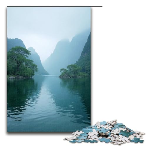 Seelandschaft 1000-teiliges Puzzle für Erwachsene Puzzle als Geschenk geeignet für Jugendliche ab 14 Jahren 1000 Teile (75 x 50 cm) von ouynngjing