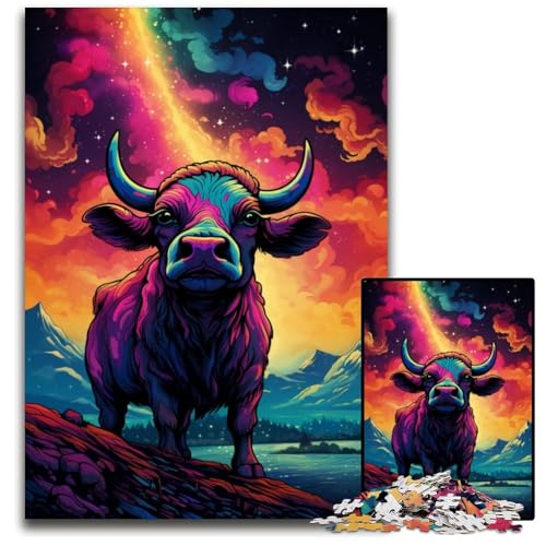 Symphony Cow Puzzles für 1000 Teile anspruchsvolle Puzzles Denksportaufgabe Spiel für Erwachsene interaktive Familienaktivität 1000 Teile (75x50cm) von ouynngjing