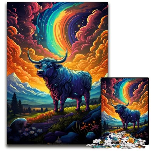 Symphony Cow Puzzles für 1000 Teile anspruchsvolle Puzzles Denksportaufgabe Spiel für Erwachsene interaktive Familienaktivität 1000 Teile (75x50cm) von ouynngjing