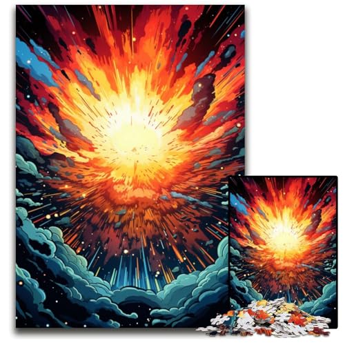 The View Buntes 1000-teiliges Puzzle aus Holz für Teenager und Familienspaß – DIY-Denkspiel als Geschenk 1000 Teile (75x50cm) von ouynngjing