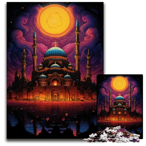 Türkiye Hagia Sophia 1000-teiliges Puzzle Holzpuzzle für Teenager und Familienspaß – DIY-Denkspiel Geschenk 1000 Teile (75x50cm) von ouynngjing