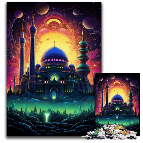 Türkiye Hagia Sophia 1000-teiliges Puzzle Holzpuzzle für Teenager und Familienspaß – DIY-Denkspiel Geschenk 1000 Teile (75x50cm) von ouynngjing