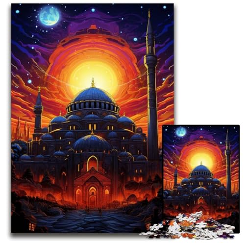 Türkiye Hagia Sophia 1000-teiliges Puzzle Papierpuzzle für Teenager und Familienspaß – DIY-Denkspiel als Geschenk 1000 Teile (38x26cm) von ouynngjing
