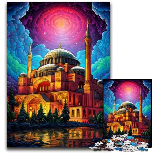 Türkiye Hagia Sophia 1000-teiliges Puzzle. Unmögliches Puzzle für Erwachsene. Hochschwieriges Denkspiel für Teenager. 1000 Teile (38x26cm) von ouynngjing