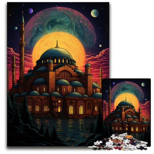 Türkiye Hagia Sophia 1000-teiliges Puzzle. Unmögliches Puzzle für Erwachsene. Hochschwieriges Denkspiel für Teenager. 1000 Teile (38x26cm) von ouynngjing