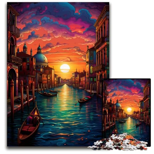 Venedig Italien 1000-teiliges Puzzle für Erwachsene schwierige Puzzles für Erwachsene Geburtstagsgeschenkidee anspruchsvolles Denkspiel 1000 Teile (75x50cm) von ouynngjing