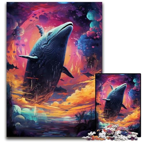 Wal unter dem Meer 1000-teiliges Puzzle für Erwachsene schwierige Puzzles für Erwachsene Geburtstagsgeschenkidee anspruchsvolles Denkspiel 1000 Teile (38x26cm) von ouynngjing
