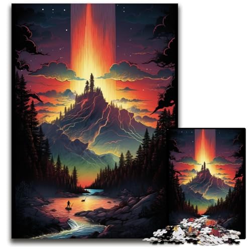 Yellowstone-Nationalpark 1000-teiliges Puzzle Papierpuzzle für Teenager und Familienspaß – DIY-Denkspiel als Geschenk 1000 Teile (38x26cm) von ouynngjing