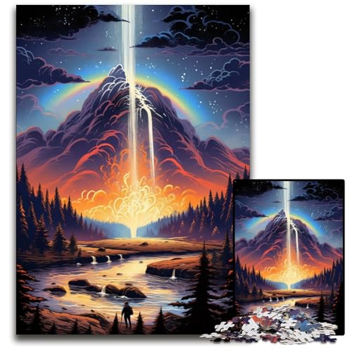 Yellowstone-Nationalpark 1000-teiliges Puzzle für Erwachsene schwierige Puzzles für Erwachsene Geburtstagsgeschenkidee anspruchsvolles Denkspiel 1000 Teile (38x26cm) von ouynngjing