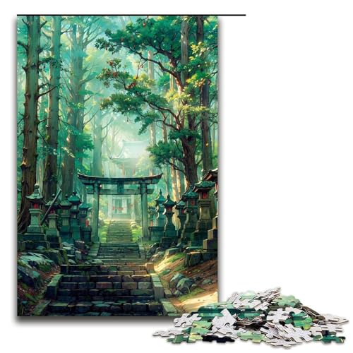 für Erwachsene 1000teiliges Japanisches ToriiTorPuzzle für Erwachsene schwieriges und herausforderndes Holzpuzzle 1000 Teile (75 x 50 cm) von ouynngjing