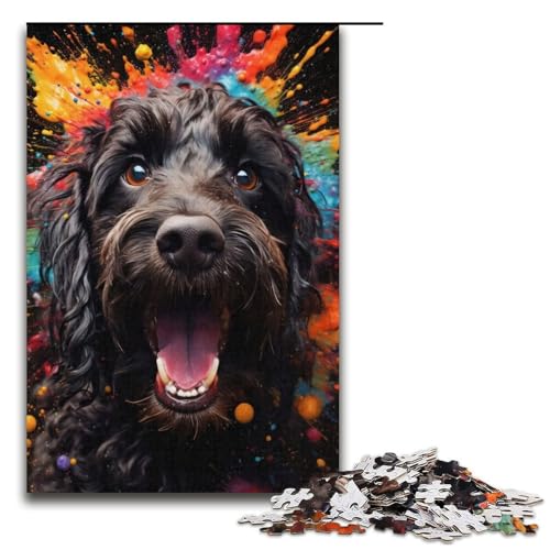 für Erwachsene Cockapoo Puzzle 1000 Teile Holzpuzzle für Erwachsene und Kinder ab 12 Jahren 1000 Teile (38 x 26 cm) von ouynngjing