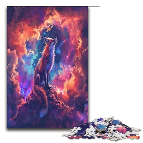 für Erwachsene Puzzle „Fuchs“ 1000 Teile Holzpuzzle für Erwachsene und Kinder ab 12 Jahren 1000 Teile (75 x 50 cm) von ouynngjing