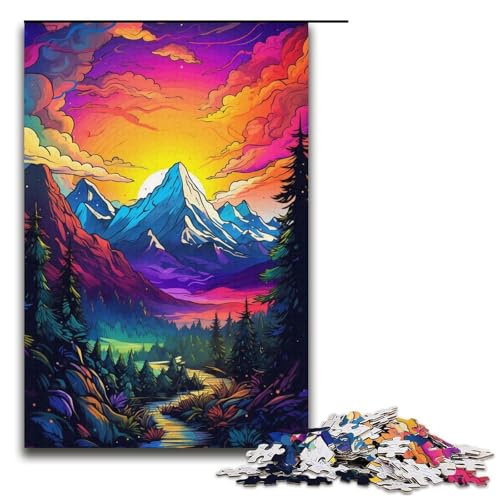 für Erwachsene Puzzle Balkan_Mountains 1000-teiliges Holzpuzzle für Erwachsene und Kinder ab 12 Jahren 1000 PCS (38 x 26 cm) von ouynngjing