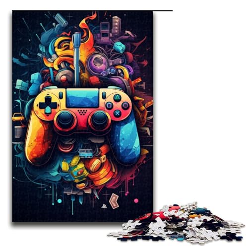 für Erwachsene Puzzle FarbspielController 1000teiliges Holzpuzzle für Erwachsene und Kinder ab 12 Jahren 1000 Teile (75 x 50 cm) von ouynngjing