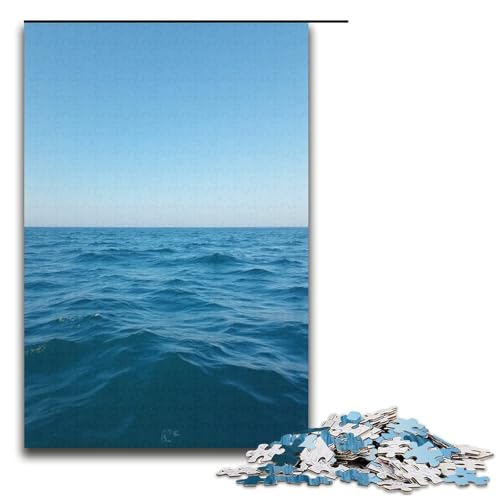 für Erwachsene Puzzle Meer 1000-teiliges Holzpuzzle für Erwachsene und Kinder ab 12 Jahren 1000 PCS (38 x 26 cm) von ouynngjing