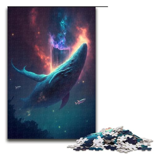 für Erwachsene Puzzle Weltraumwale 1000-teiliges Holzpuzzle für Erwachsene und Kinder ab 12 Jahren 1000 PCS von ouynngjing